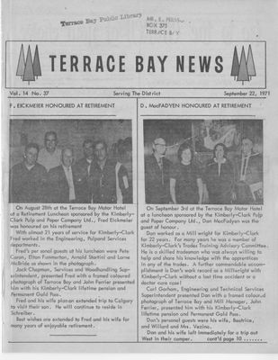 Terrace Bay News, 22 Sep 1971