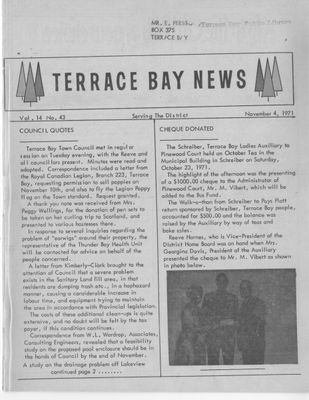 Terrace Bay News, 4 Nov 1971