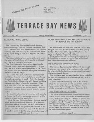 Terrace Bay News, 25 Nov 1971