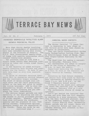 Terrace Bay News, 7 Feb 1973