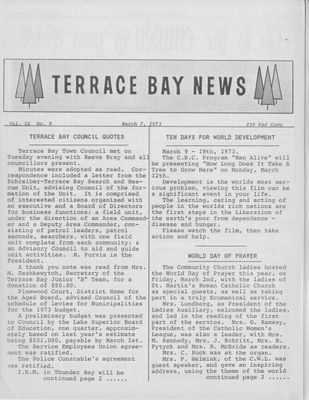 Terrace Bay News, 7 Mar 1973