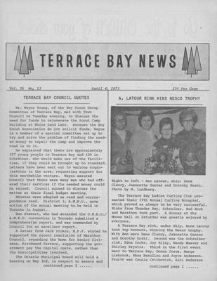 Terrace Bay News, 4 Apr 1973