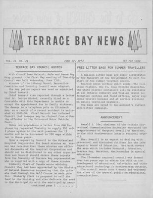 Terrace Bay News, 20 Jun 1973