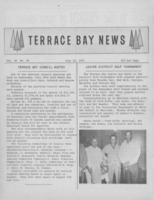 Terrace Bay News, 25 Jul 1973