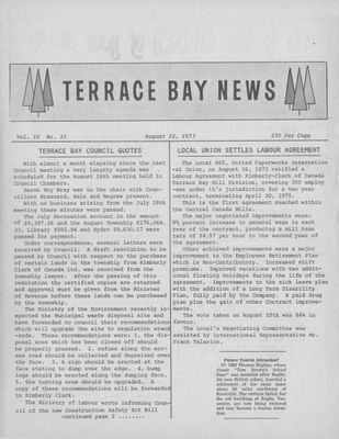 Terrace Bay News, 22 Aug 1973