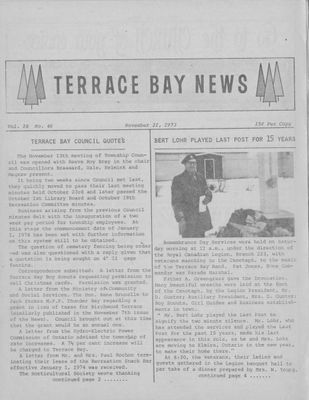 Terrace Bay News, 21 Nov 1973