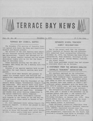 Terrace Bay News, 5 Dec 1973