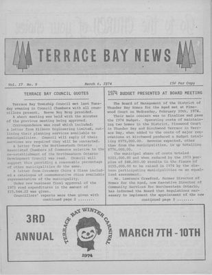 Terrace Bay News, 6 Mar 1974