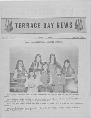 Terrace Bay News, 13 Mar 1974