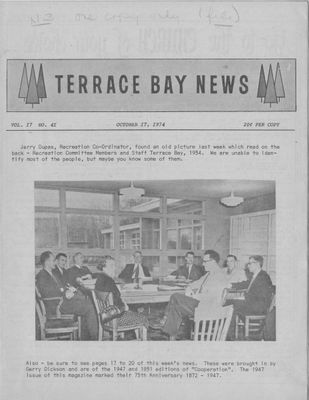 Terrace Bay News, 17 Oct 1974