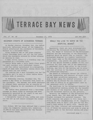 Terrace Bay News, 11 Dec 1974