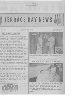 Terrace Bay News, 22 Jan 1975