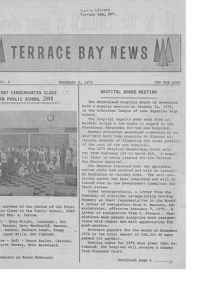 Terrace Bay News, 5 Feb 1975