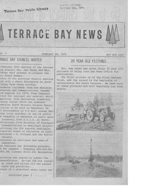 Terrace Bay News, 19 Feb 1975