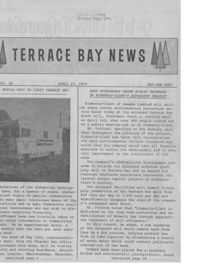 Terrace Bay News, 23 Apr 1975