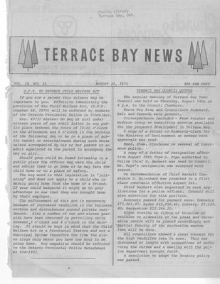 Terrace Bay News, 20 Aug 1975