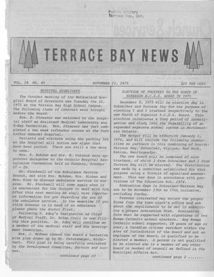 Terrace Bay News, 12 Nov 1975