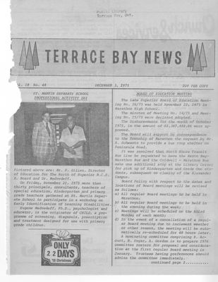 Terrace Bay News, 3 Dec 1975