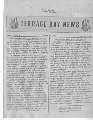 Terrace Bay News, 28 Jan 1976