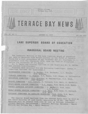 Terrace Bay News, 12 Jan 1977