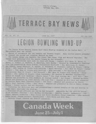 Terrace Bay News, 22 Jun 1977