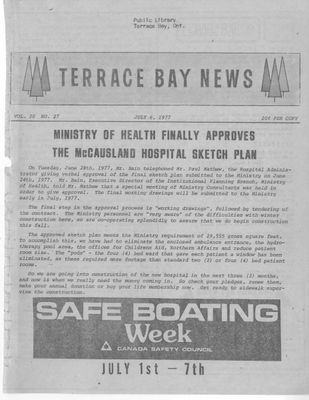 Terrace Bay News, 6 Jul 1977