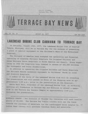 Terrace Bay News, 10 Aug 1977