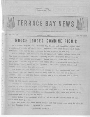 Terrace Bay News, 24 Aug 1977