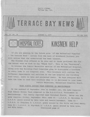 Terrace Bay News, 5 Oct 1977