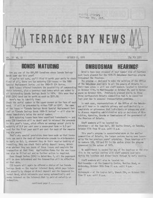 Terrace Bay News, 12 Oct 1978