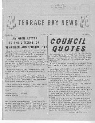 Terrace Bay News, 18 Oct 1978