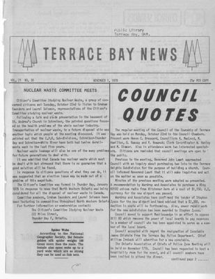 Terrace Bay News, 1 Nov 1978