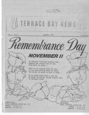 Terrace Bay News, 8 Nov 1978