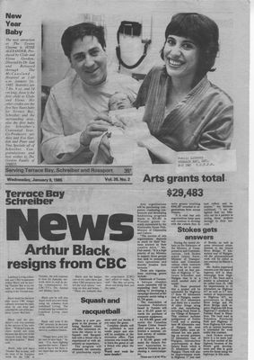 Terrace Bay News, 9 Jan 1985