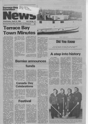 Terrace Bay News, 24 Apr 1985