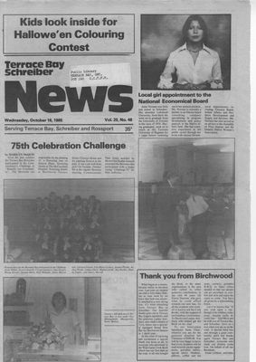 Terrace Bay News, 16 Oct 1985