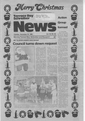 Terrace Bay News, 24 Dec 1985