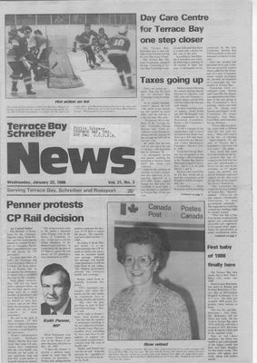 Terrace Bay News, 22 Jan 1986