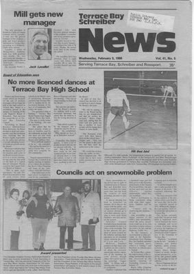 Terrace Bay News, 5 Feb 1986