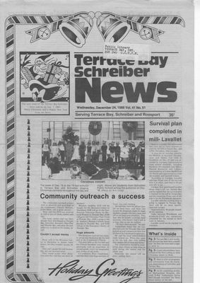 Terrace Bay News, 24 Dec 1986