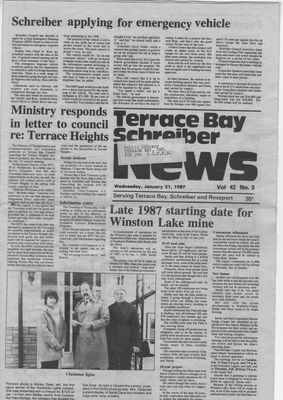 Terrace Bay News, 21 Jan 1987