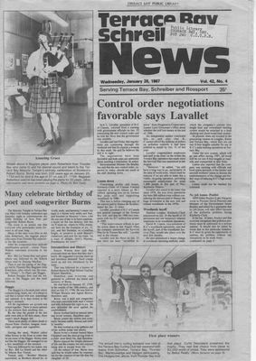 Terrace Bay News, 28 Jan 1987