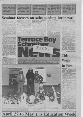 Terrace Bay News, 29 Apr 1987