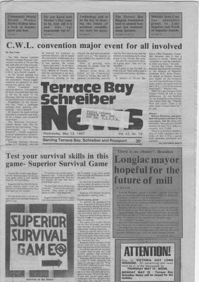 Terrace Bay News, 13 May 1987