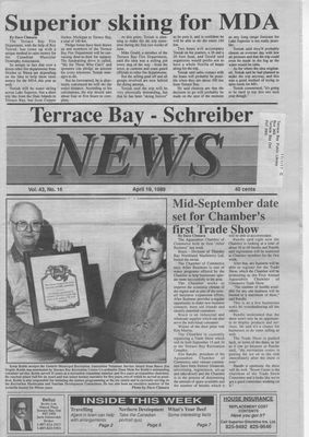 Terrace Bay News, 19 Apr 1989