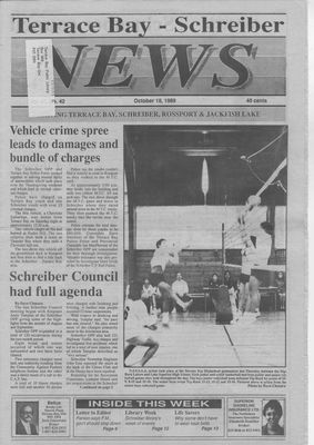 Terrace Bay News, 18 Oct 1989