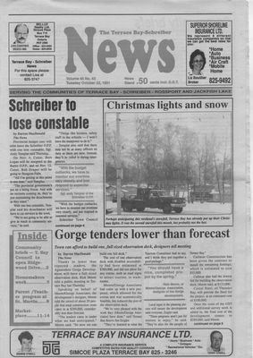 Terrace Bay News, 22 Oct 1991