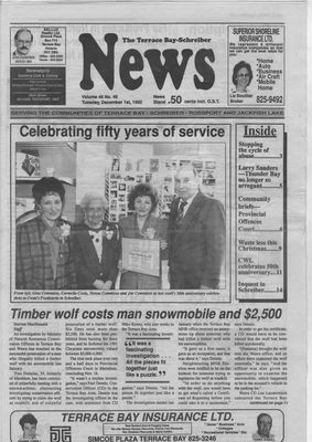 Terrace Bay News, 1 Dec 1992