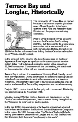 Terrace Bay and Longlac - Historically - page 1