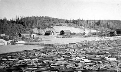 Log drive camp (1930's)